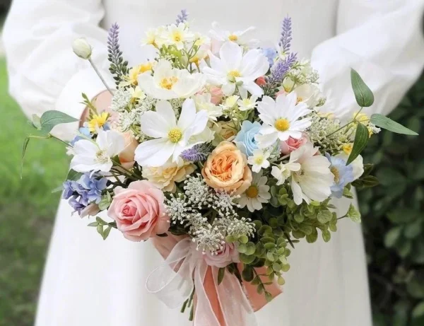 Pastel Wildflower Bridal Bouquet / Boho Wedding Bouquet / Spring Garden Wedding Flowers / Bridesmaid Bouquet / Rustic Wedding Decor