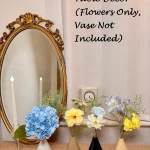 Pastel Floral Wedding Bouquet, Yellow Blue White Flower Arrangement