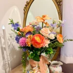 Handmade Silk Wedding Bouquet, Pastel Floral Arrangement