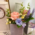 Handmade Silk Wedding Bouquet, Pastel Floral Arrangement